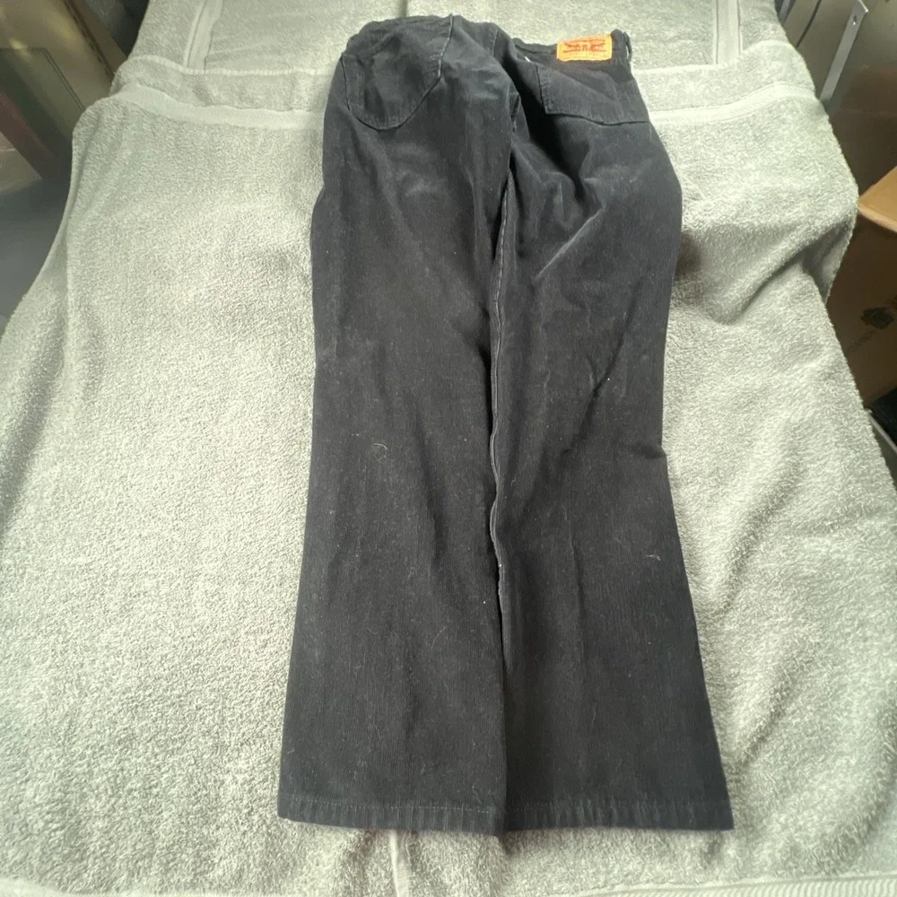 Levi's 514 Corduroy Pants 34x32 Navy Blue Fine‎ Wale Men's Jeans Baggy